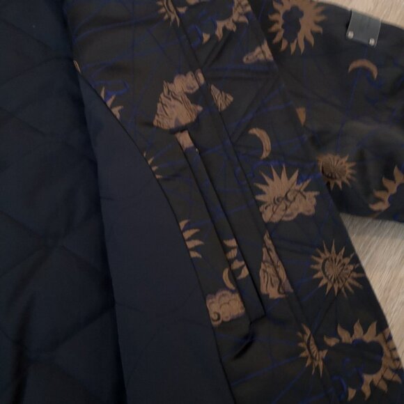 Scotch & Soda Amsterdam Jacquard Bomber Jacket Size XXL Navy Gold Moon Stars - Picture 9 of 16